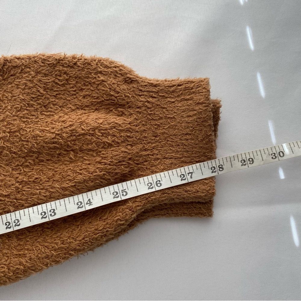 Reformation Monte Camel Plush Drawstring Chic Fuzzy Jogger Pants Size Medium - Picture 14 of 14